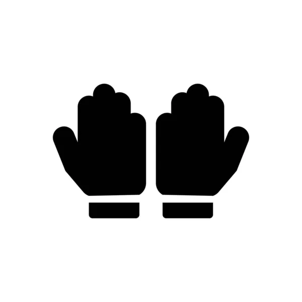 Handschoenen Vector Glyph Platte Pictogram — Stockvector