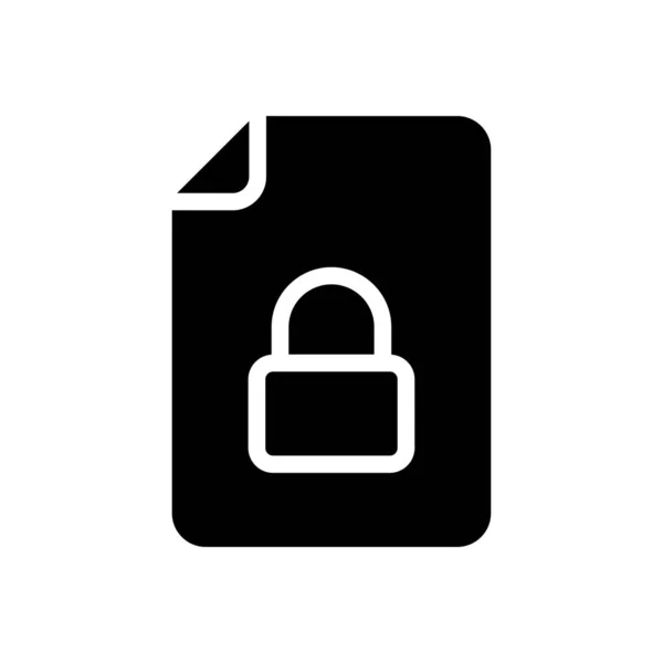 Lock Vector Glyph Flat Icon — Stock Vector