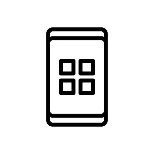 Mobiles Vektor Symbol Für Dünne Linien — Stockvektor