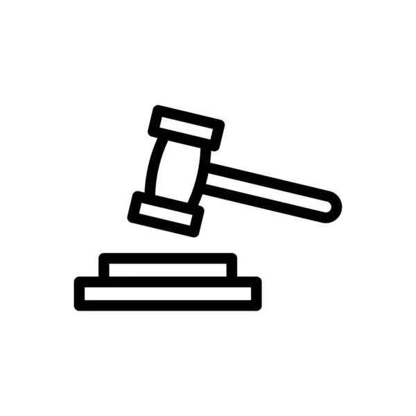 Court Vector Thin Line Icon — Stock Vector