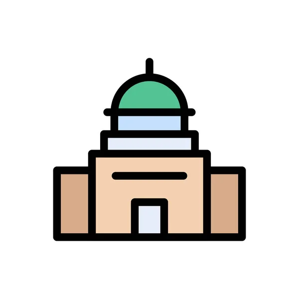 Mosque Vector Flat Color Icon — Stock Vector