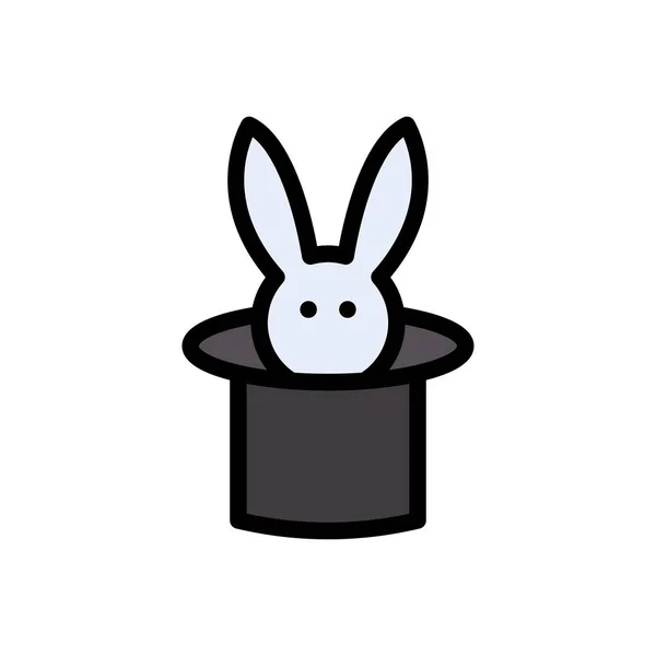 Rabbit Vector Flat Color Icon — Stock Vector