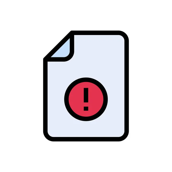 Vector Error Icono Color Plano — Vector de stock