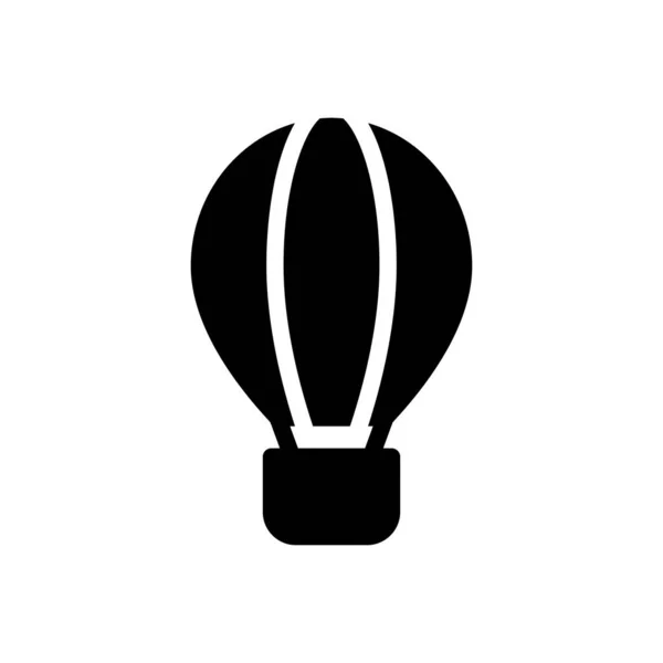 Luftballon Vektor Glyphen Flaches Symbol — Stockvektor