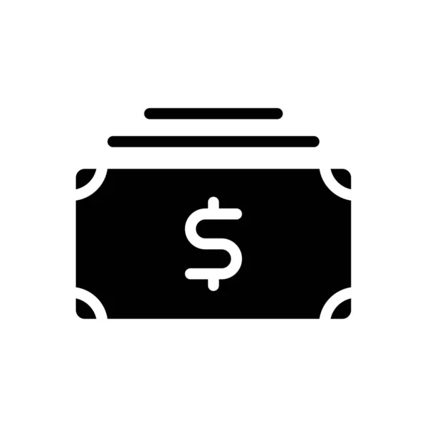 Cash Vector Hiëroglief Plat Pictogram — Stockvector