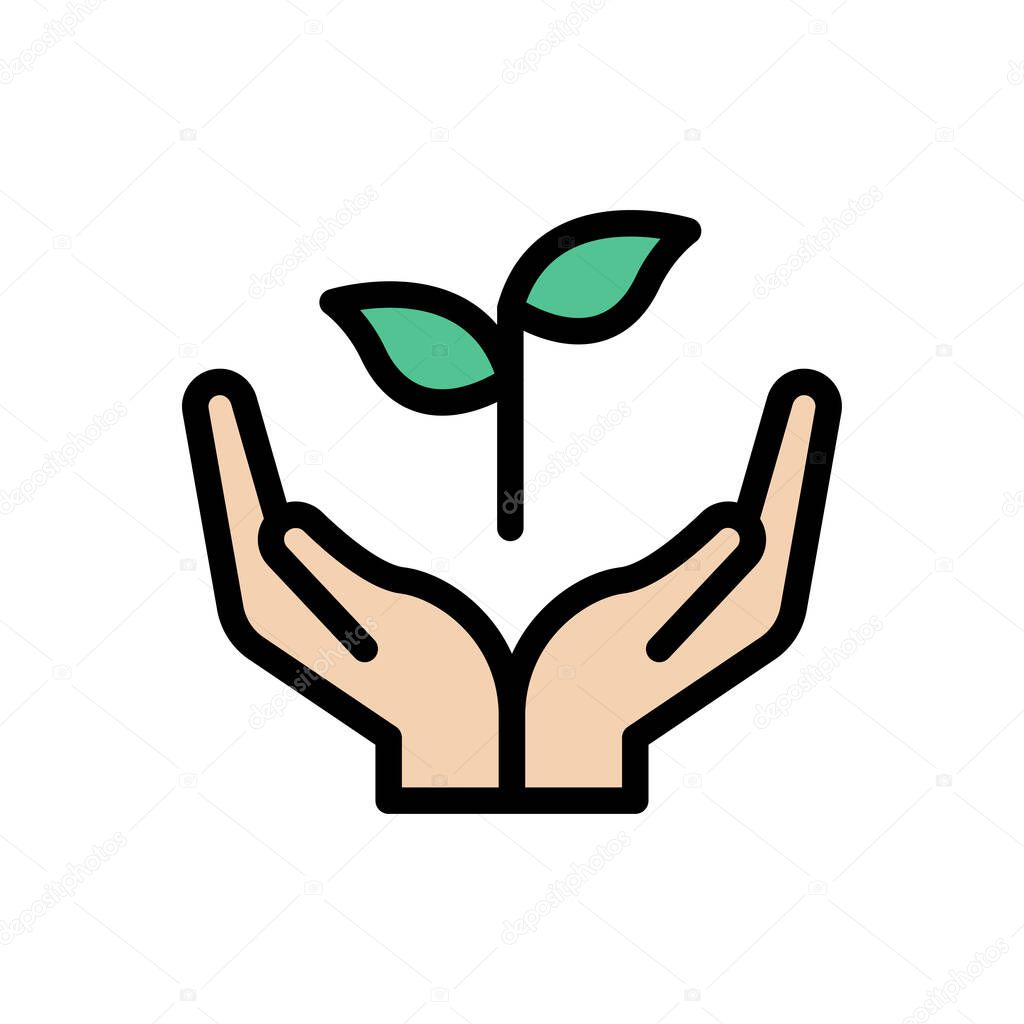 Protection vector flat color icon