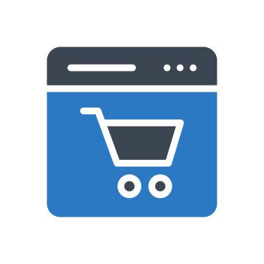 Alışveriş vektörü renk simgesi