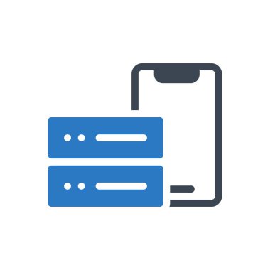 sunucu vektör renk simgesi