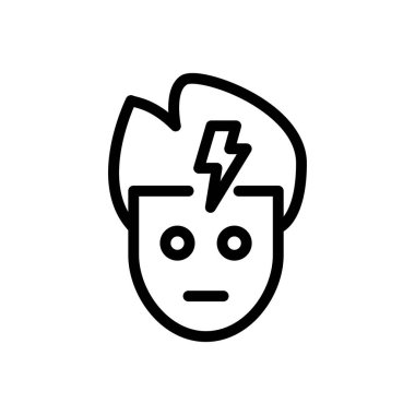 kaya vektörü ince çizgi simgesi