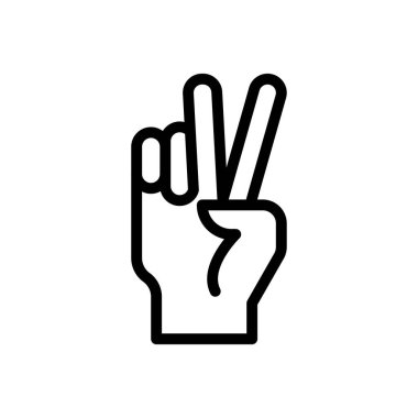 kaya vektörü ince çizgi simgesi