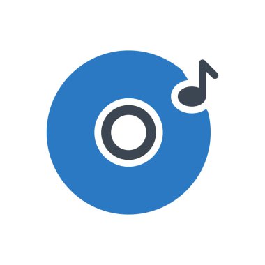 müzik vektörü renk simgesi