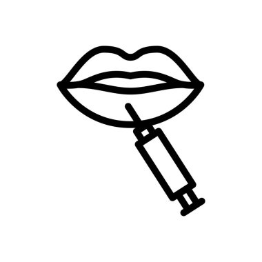 enjeksiyon vektörü ince çizgi simgesi