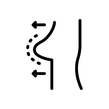 Plastik vektör ince çizgi simgesi