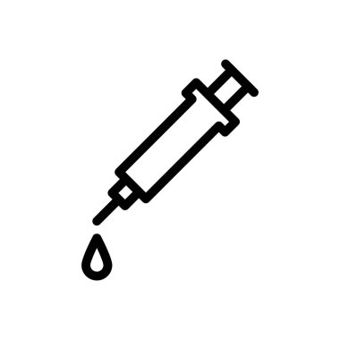 Şırınga vektörü ince çizgi simgesi