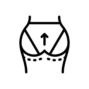 kalça vektörü ince çizgi simgesi