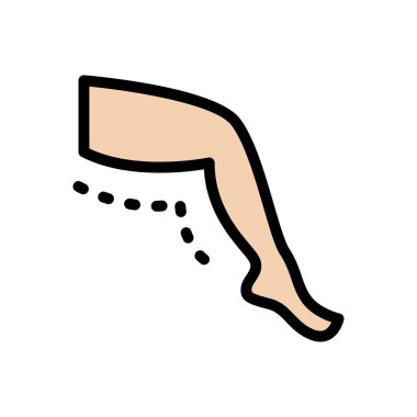 Uyluk vektörü düz renk simgesi