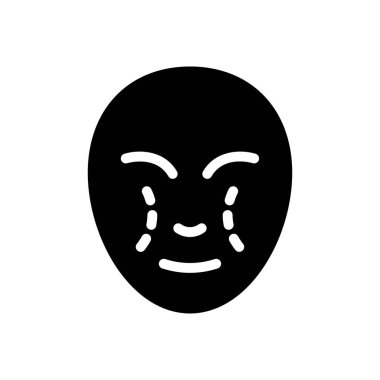 yüz vektör simgesi düz simge