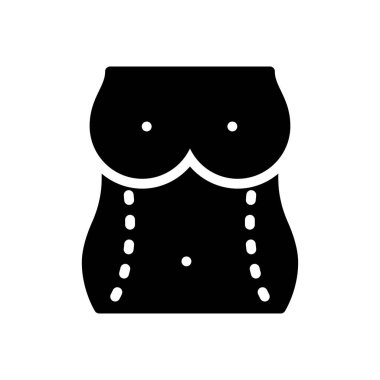 göbek vektörü düz simgesi