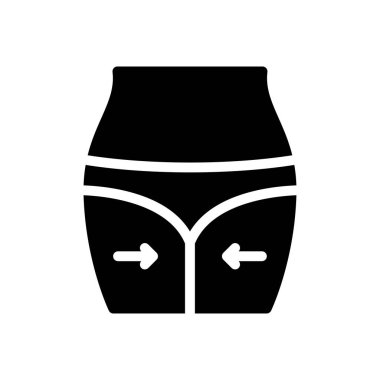 Uyluk vektörü düz simgesi