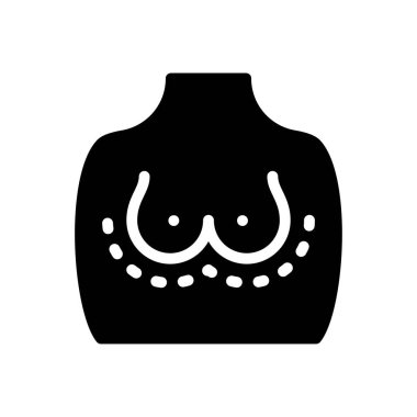 büyütme vektörü glyph düz simgesi