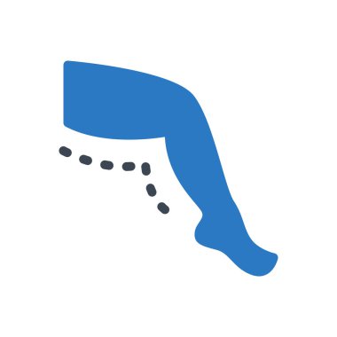 Uyluk vektörü renk simgesi