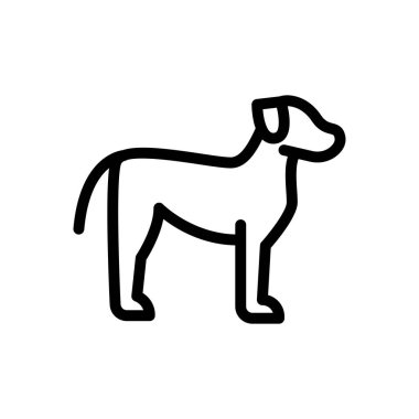 köpek vektörü ince çizgi simgesi