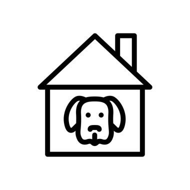 evcil hayvan vektörü ince çizgi simgesi