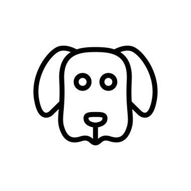 yüz vektörü ince çizgi simgesi