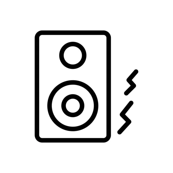 Vector Altavoz Icono Línea Delgada — Vector de stock