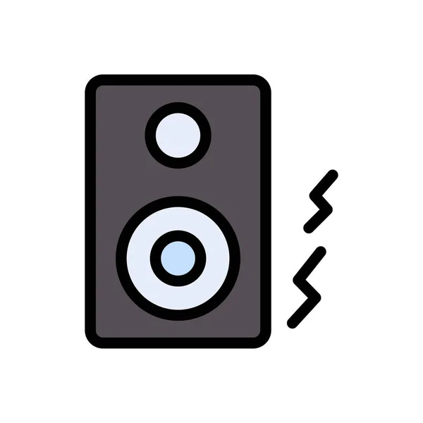Lautsprecher Vektor Flache Farbe Symbol — Stockvektor