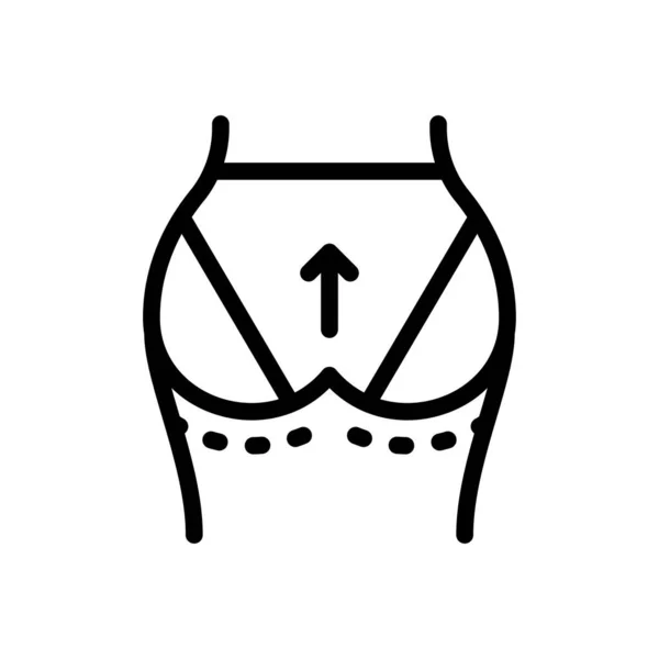 Heupvector Dunne Lijn Pictogram — Stockvector