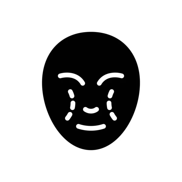 Facial Vector Glyph Flat Icon — Stock Vector