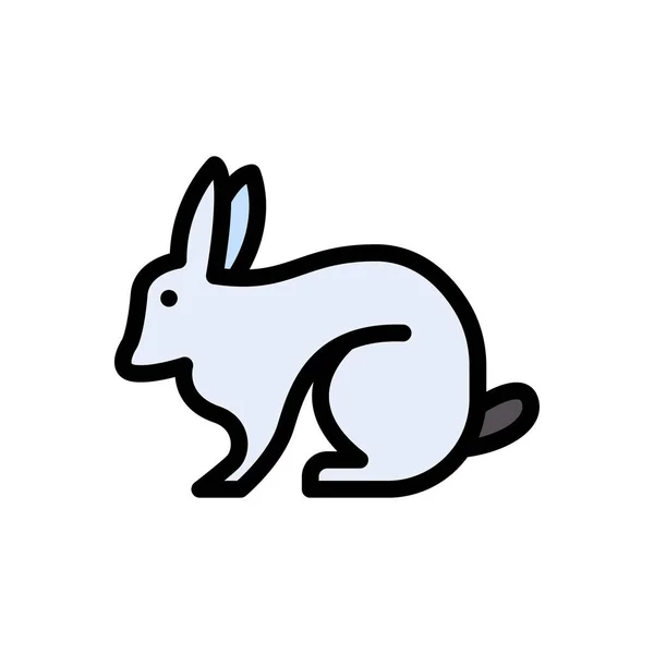 Bunny Vector Flat Color Icon — Stock Vector