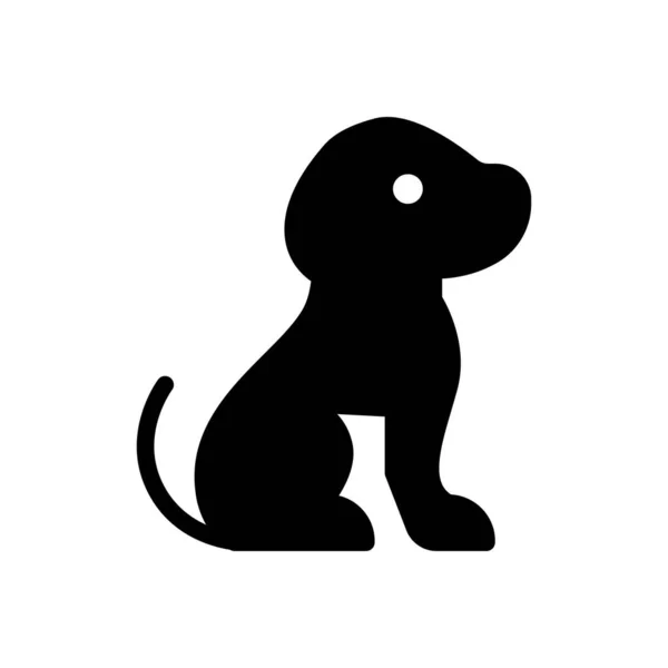 Hund Vektor Glyphen Farbe Symbol — Stockvektor