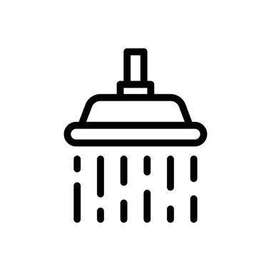 Musluk vektörü ince çizgi simgesi