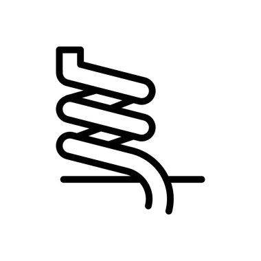 Su vektörü ince çizgi simgesi