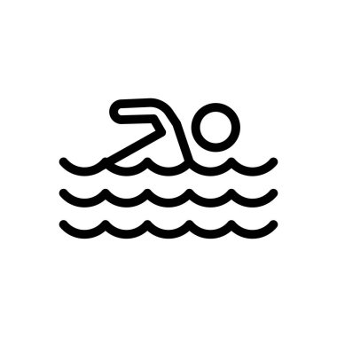 havuz vektörü ince çizgi simgesi