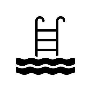 havuz vektörü düz simgesi