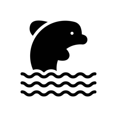 su vektörü kabartması düz simge