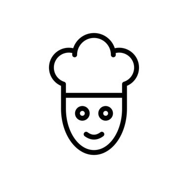 vektör ince çizgi simgesini pişir