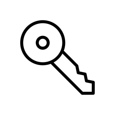 vektör ince çizgi simgesini kilitle