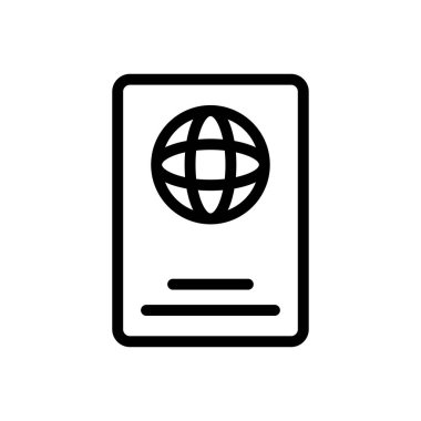 bilet vektörü ince çizgi simgesi