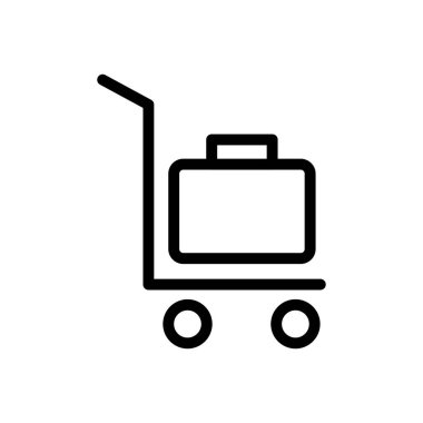 Tramvay vektörü ince çizgi simgesi