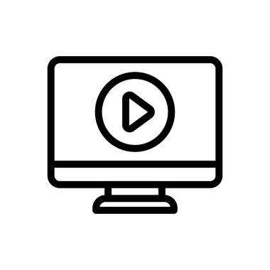 vektör ince çizgi simgesini çal