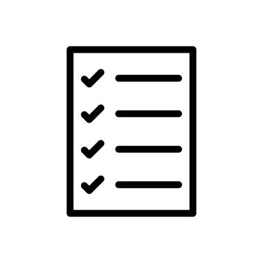 belge vektörü ince çizgi simgesi