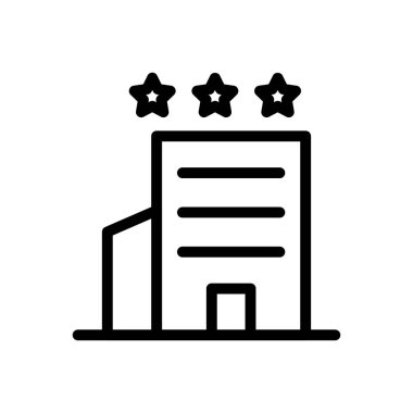 üç yıldız vektörü ince çizgi simgesi