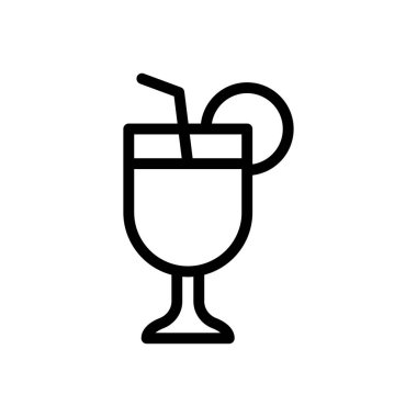 Soda vektörü ince çizgi simgesi