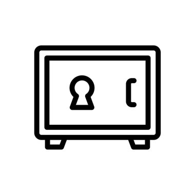 Güvenli vektör ince çizgi simgesi