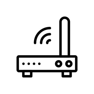 modem vektörü ince çizgi simgesi