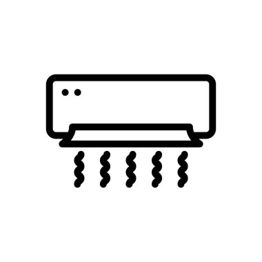 soğutma vektörü ince çizgi simgesi